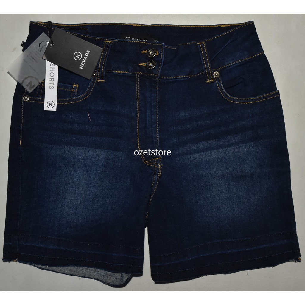 Celana Jeans Wanita Pendek NEVADA Denim Tua CNW01 ORIGINAL