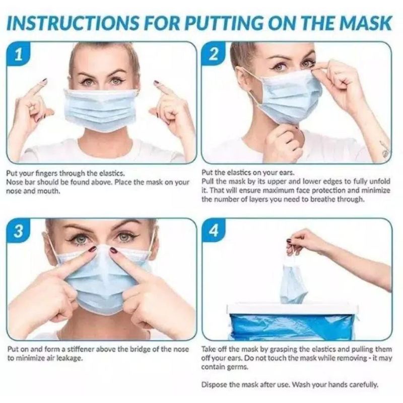 DISPOSABLE PROTECTIVE MASK MASKER CARE ION 3 PLY EARLOOP KUALITAS PREMIUM