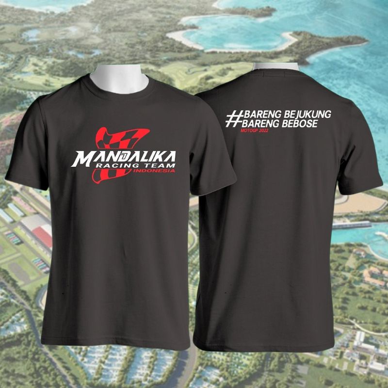 T-shirt MANDALIKA RACING KAOS INDONESIA MOTO GP LOMBOK BAJU OTOMOTIF