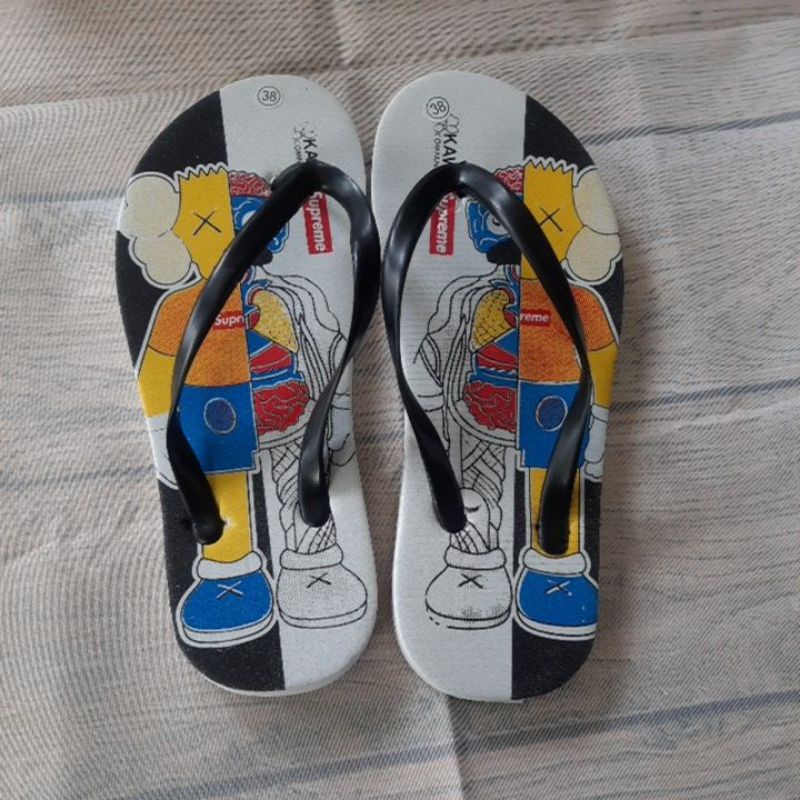 SANDAL WANITA JEPIT  MOTIF ROBOT