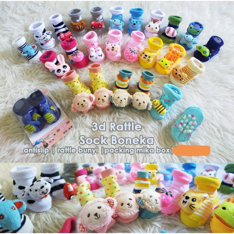 Kaos Kaki Boneka Rattle 0-12 Bulan