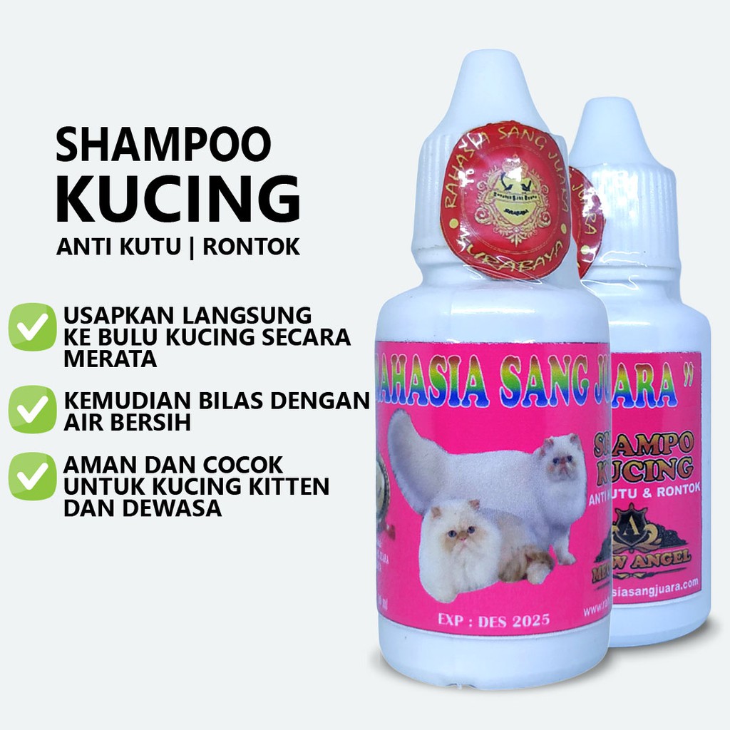 SHAMPOO KUCING ANTI RONTOK DAN KUTU