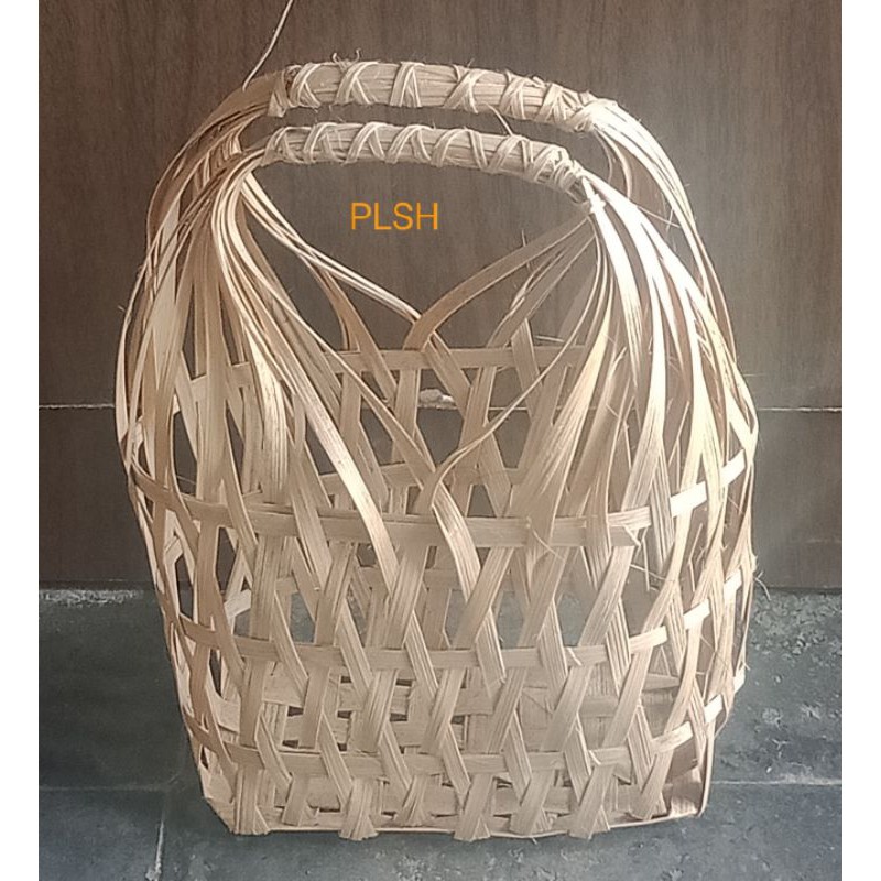 anyaman bambu tas variasi natural 17×10×12