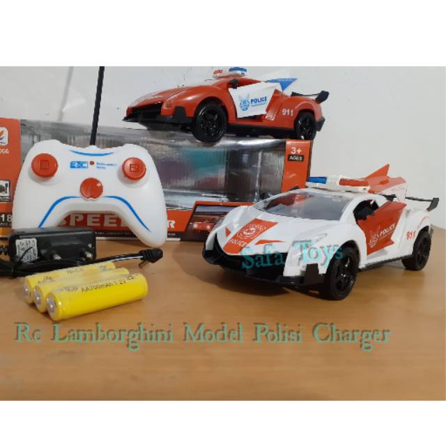 RC Mobil Lamborghini Model Polisi Charger