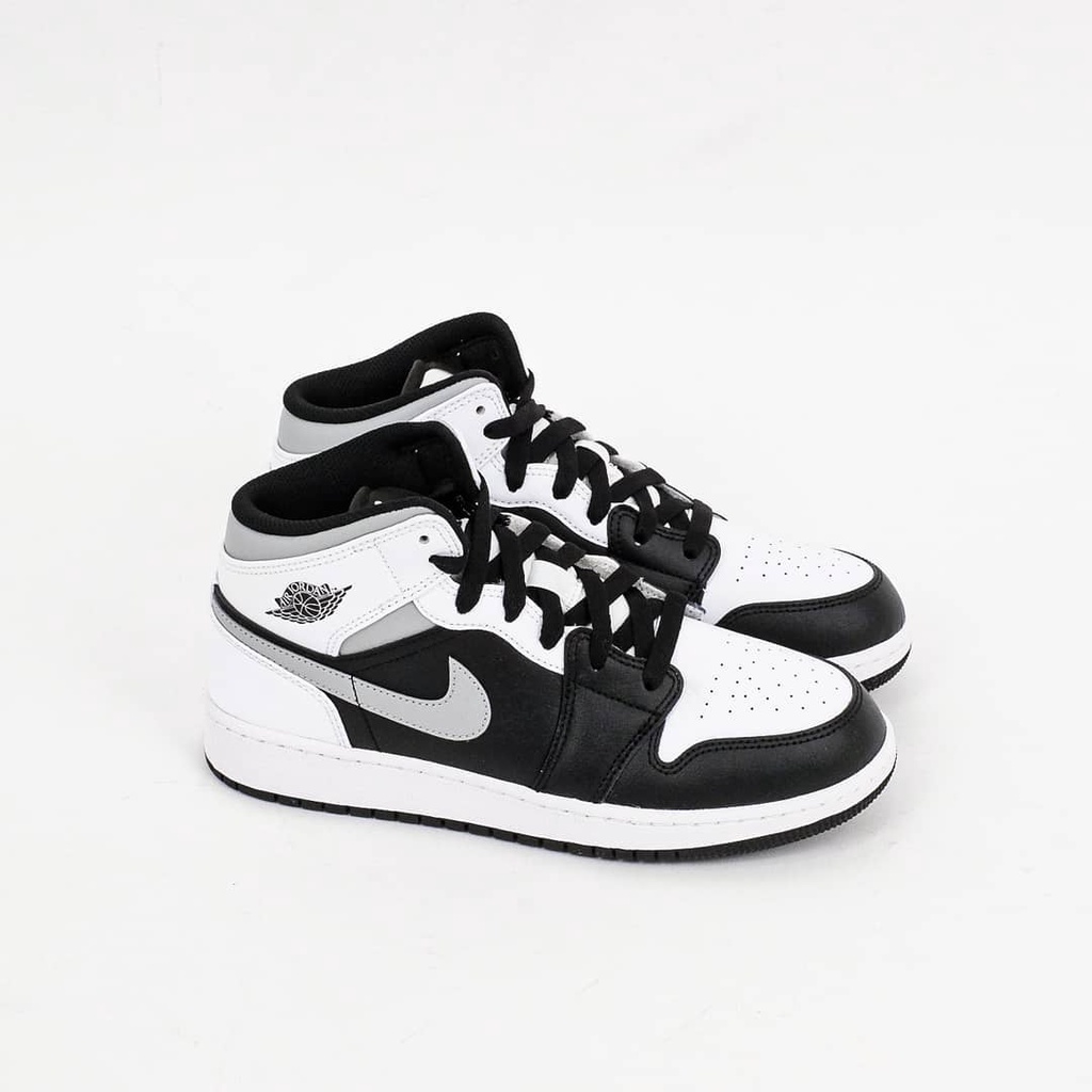 Air Jordan 1 Mid White Shadow GS