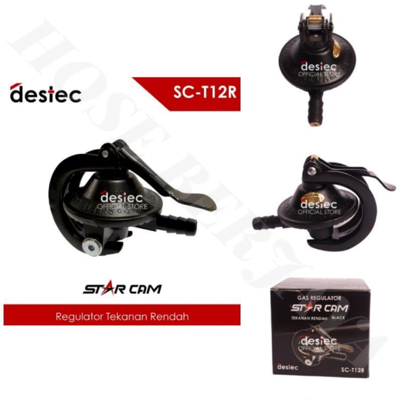 Regulator Gas Star Cam SC-T12R Non Meter BLACK SNI