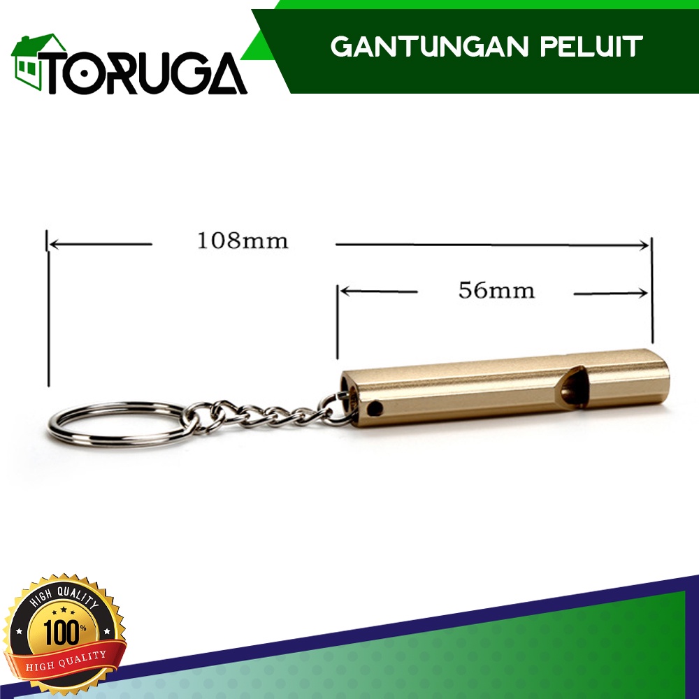 Gantungan Kunci Mobil Motor Rumah Peluit Survival Outdoor Emergency Whistle Keychain