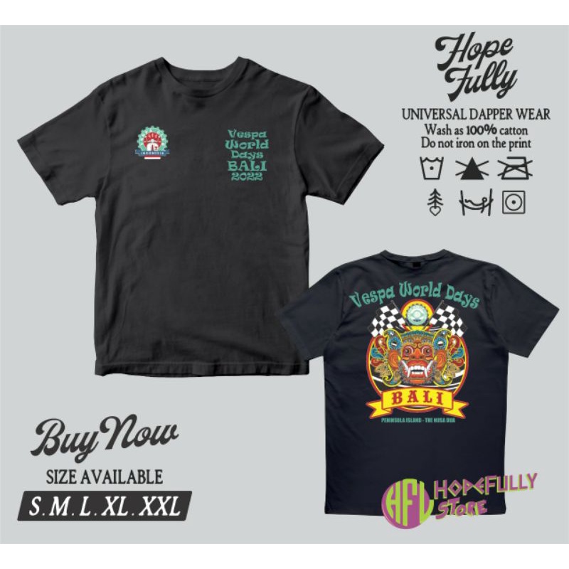 kaos World Days bali vespa Bali 2022 Limited premium