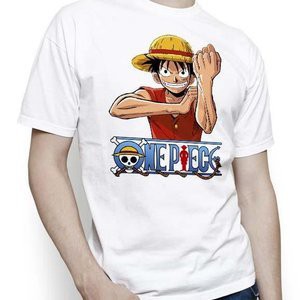 Kaos one piece putih