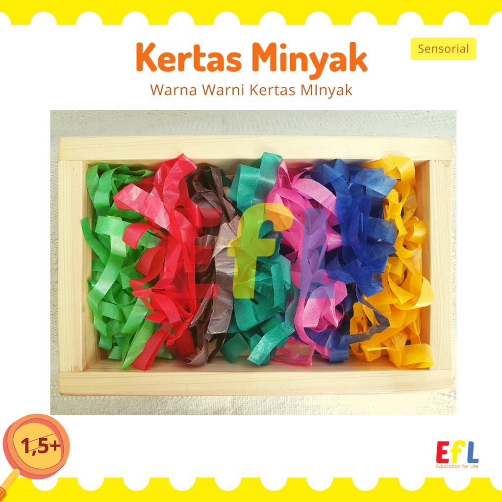 Jual Montessori Kertas Minyak Warna Potong Efl Shopee Indonesia