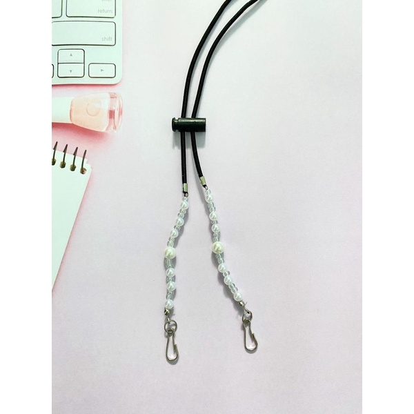 Konektor Masker Strap Mask 2in1 Mutiara Kristal-KSM 15