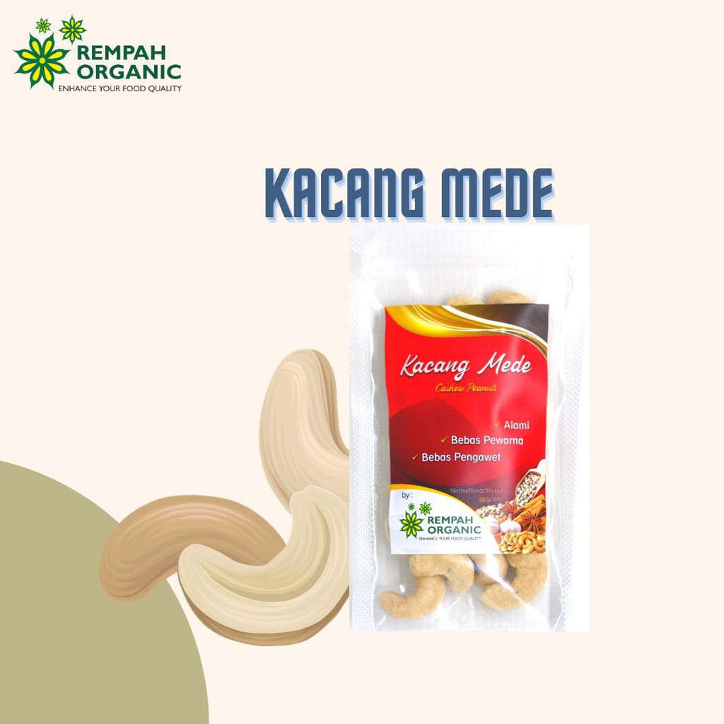 

Rempah Organic - Natural Cashew Nuts / Kacang Mede 50 Gram