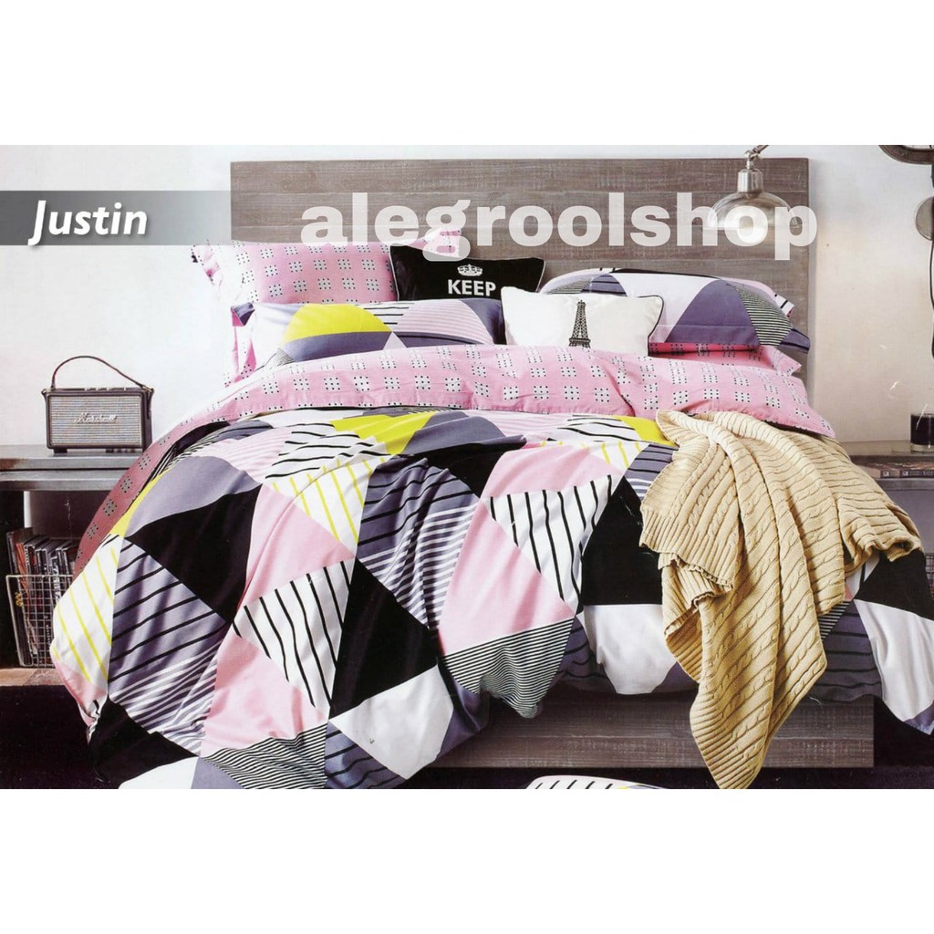 JUMBO SIZE!! ADA 9 MOTIF!! SPREI KATUN CVC PREMIUM TEBAL,ANTI BERBULU DAN NYAMAN