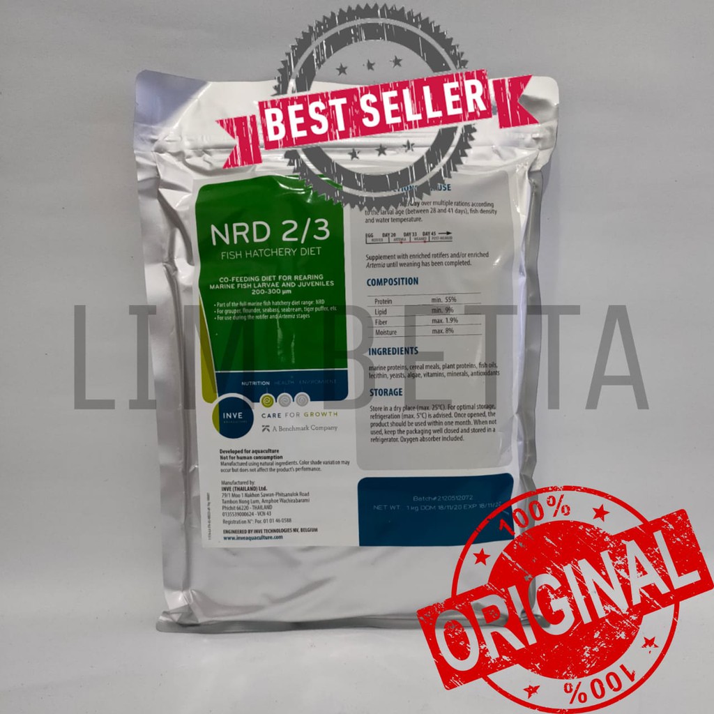 PELET NRD 2/3 KEMASAN 1 KG / NRD 200-300 MIKRON