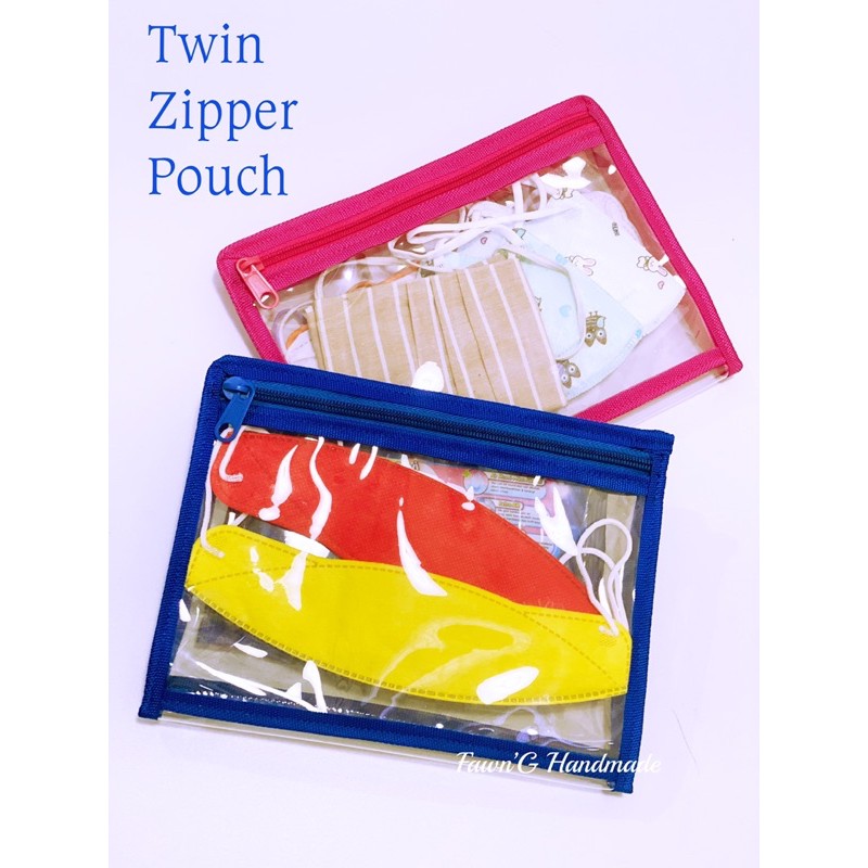 Fawn’G Handmade - Twin zipper Pouch Mika / New Normal POUCH double Zipper