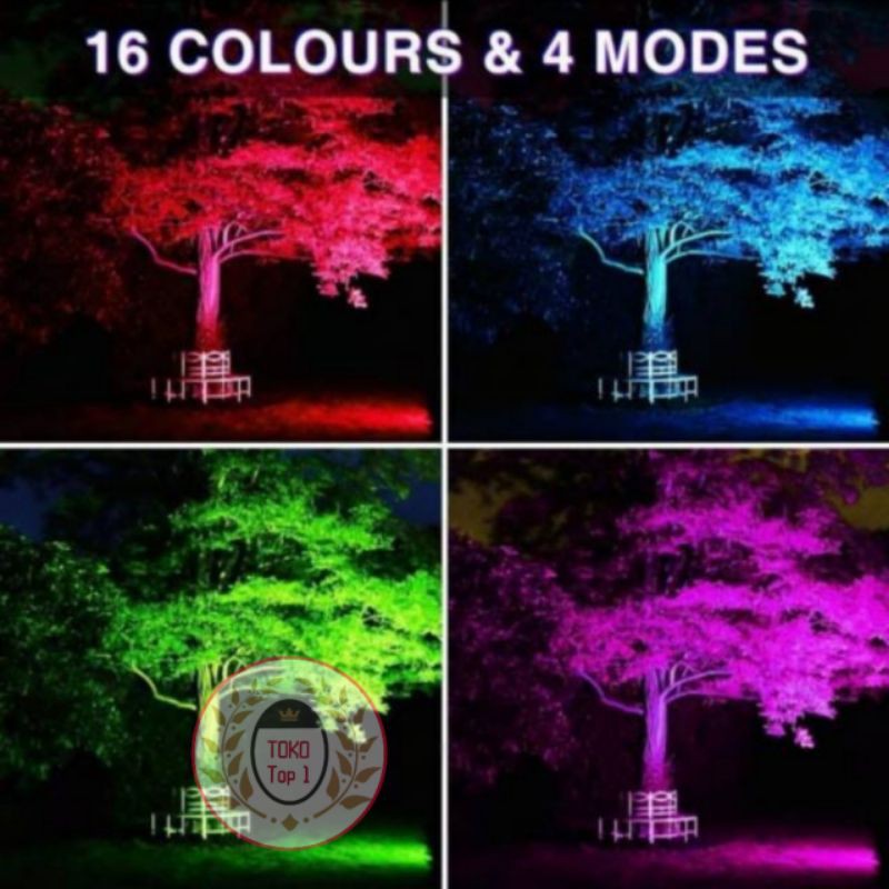 KAP SOROT 10W RGB SLIM SMD  IP65 OUTDOOR MAUPUN INDOOR/ KAP BIGPOWER  RGB REMOT