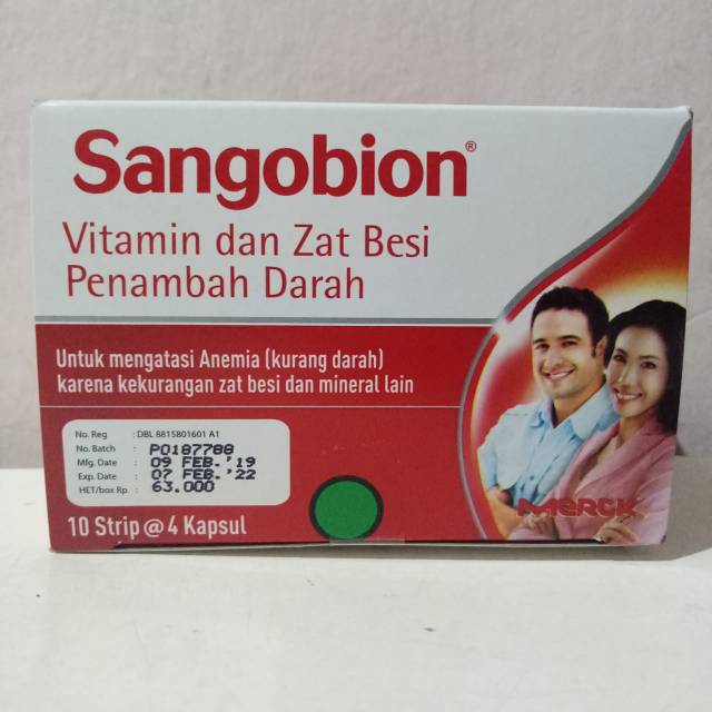 Sangobion strip isi 4 kapsul