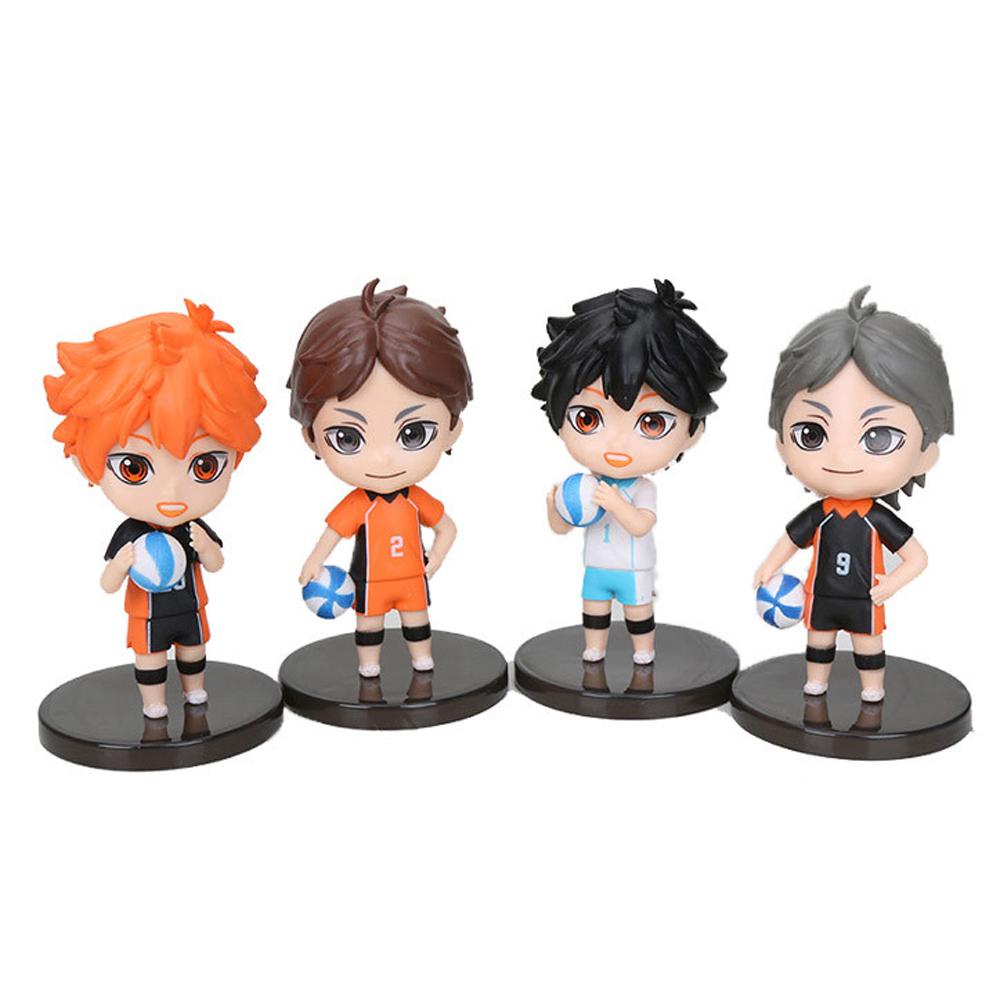 SKJK   Haikyuu Figure Hadiah 4pcs /set Anime Figure Mainan Action Figure Tobio Kageyama