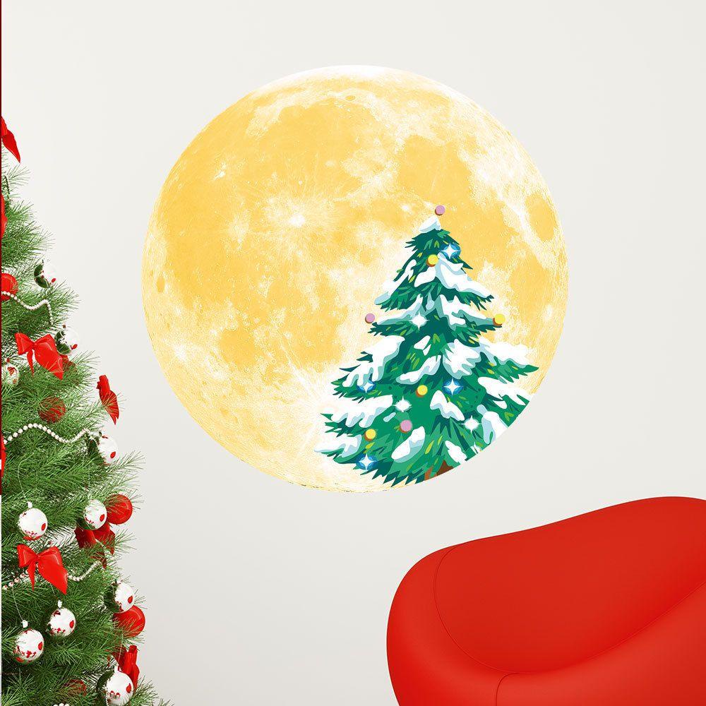 Preva Stiker Jendela Natal Christmas Stiker Reflektif Stiker Dinding Luminous Wall Sticker