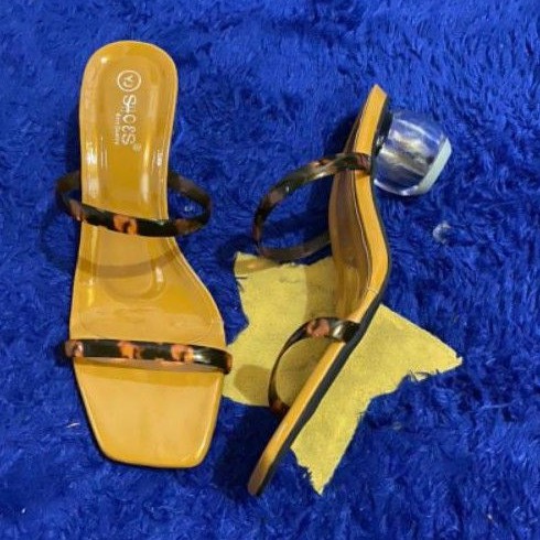 Promo Termurah.8.8.High Heels Hak kaca bulet jelyy macan terbaru