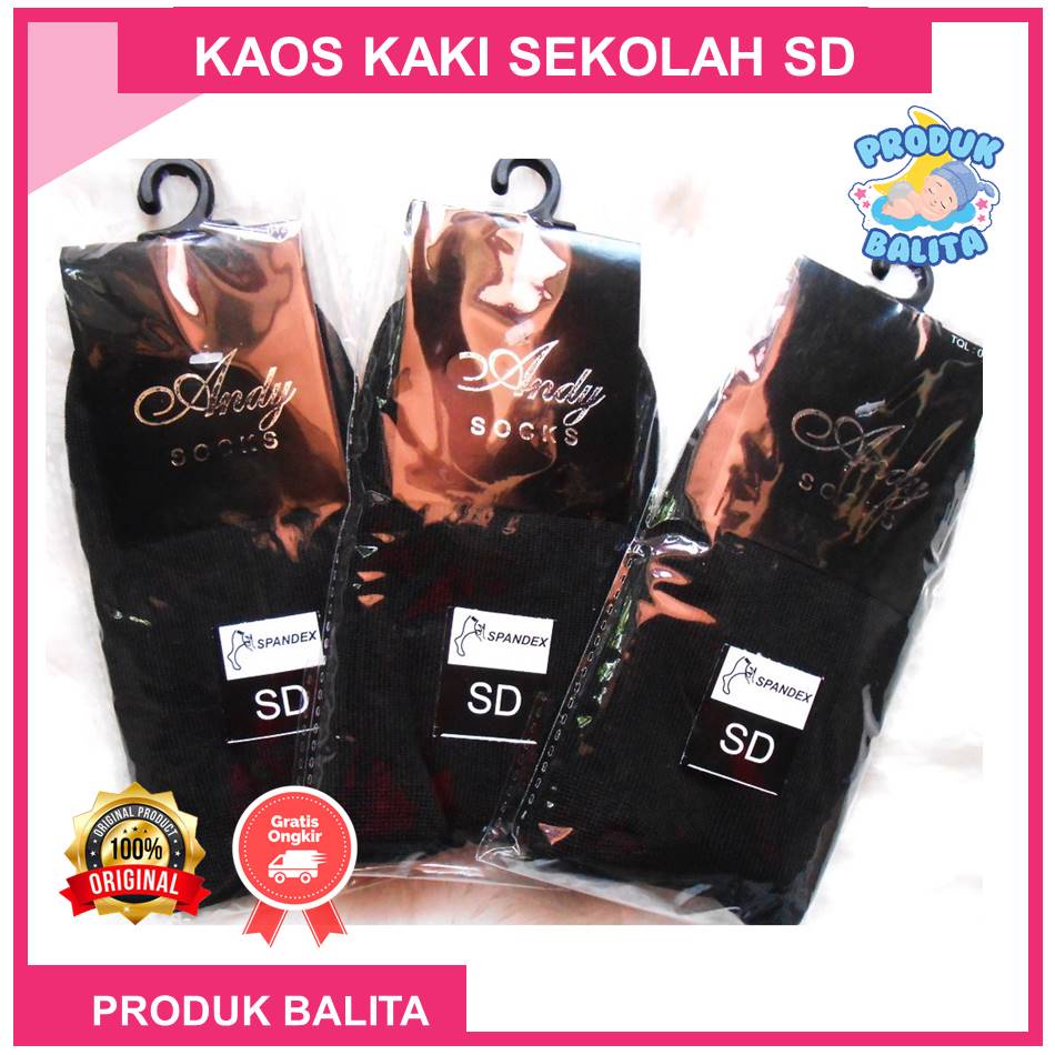 COD Kaos Kaki Sekolah Anak Sd Warna Hitam Putih Murah Kaos Kaki HItam Kaos Kaki Putih