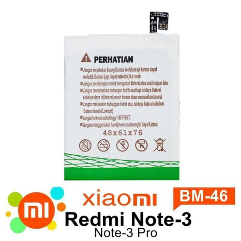 Baterai Xiaomi Redmi Note 3/Note 3 Pro Double Power Type BM-46 Rakkipanda