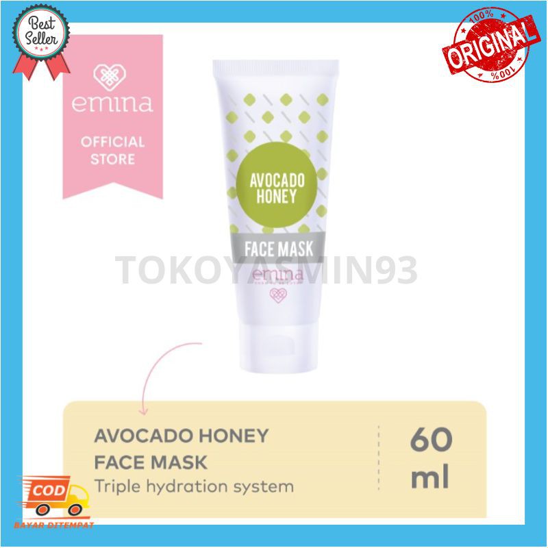 Emina Avocado Honey Face Mask 60ml Murah