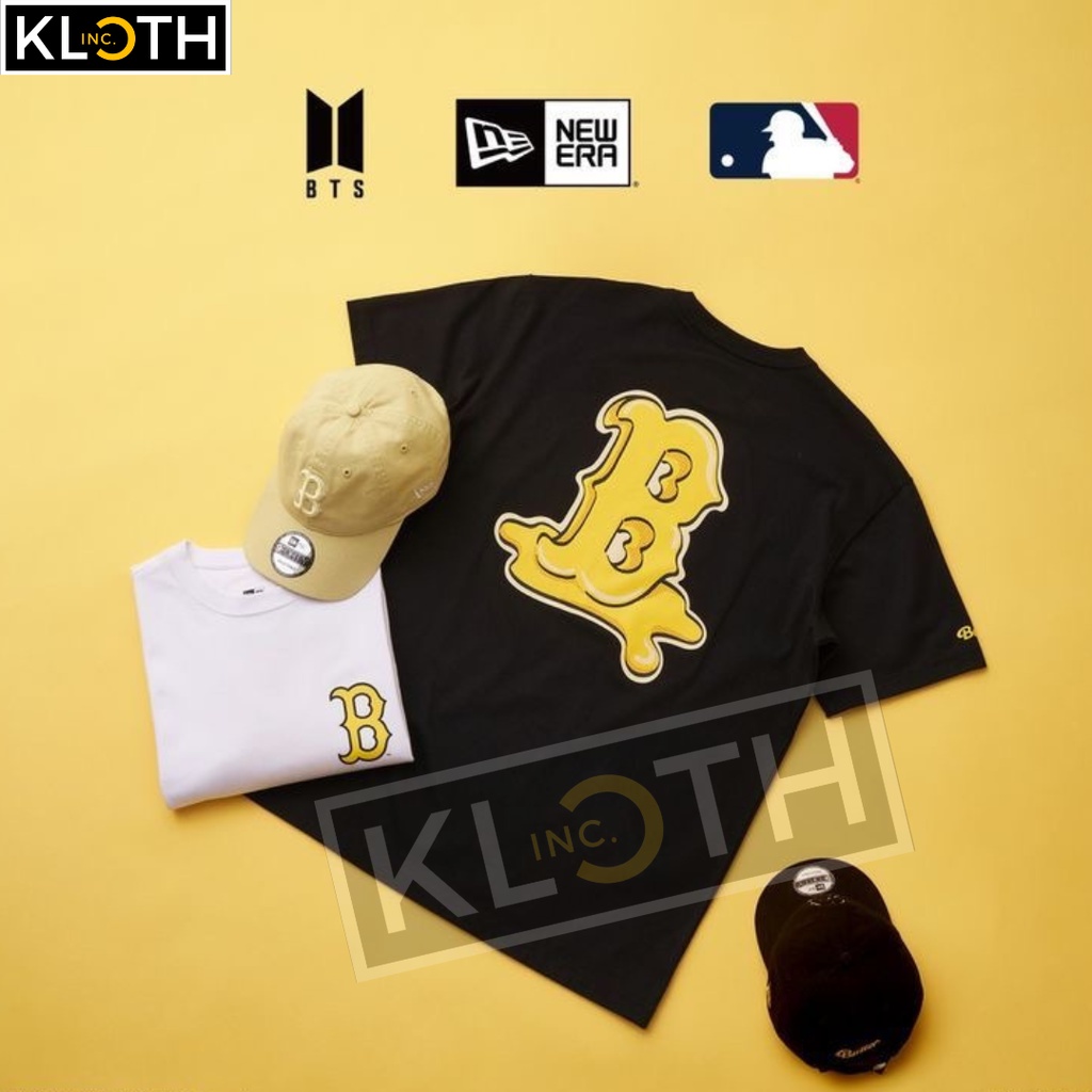 [BTS] Kaos BTS x New Era x MLB Butter Cotton 24s Premium Bisa Upgrade Lengan Panjang