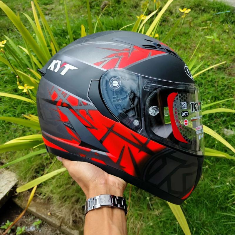 HELM KYT FALCON FR SPIKE GUNMETAL DOFF ORI HELM TOURING KYT FALCON SPIKE (ONGKIR TERMURAH)