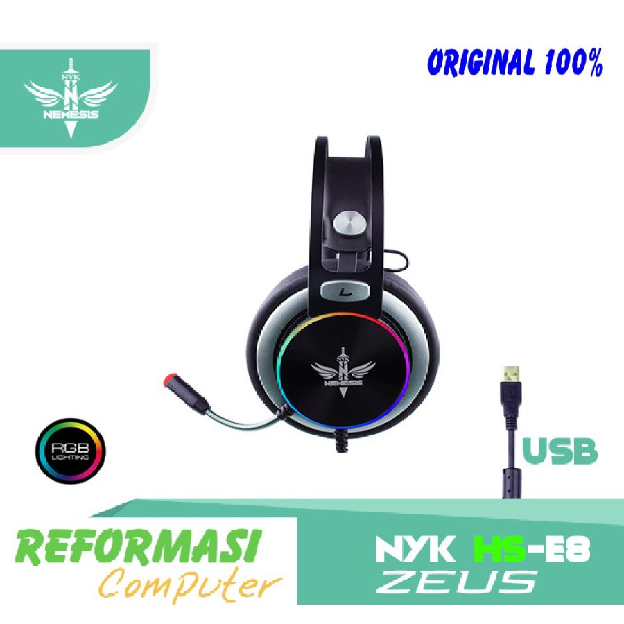 HEADSET GAMING NYK ZEUS RGB 7.1 HS-E8