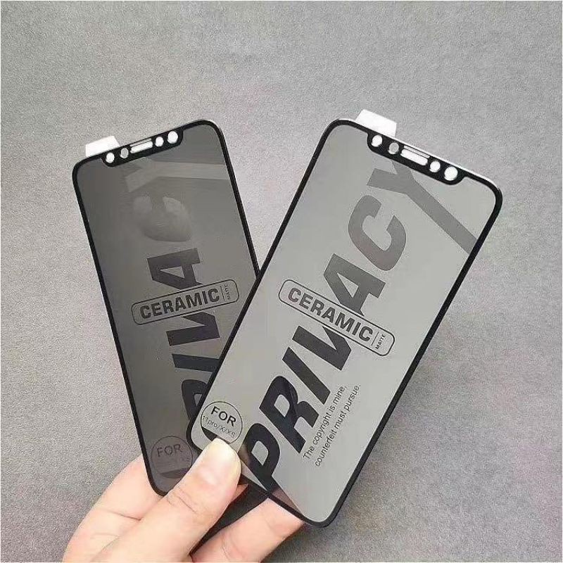 [ANTI SPY MATTE] Tempered glass REALME C31/C21Y/C21/C20/C25Y/C35/C25s/C15/C11/C12/7/7i/C17/X/XT/NARZO 20/30A/50/50i - Tempred anti gores ceramic doff spay hitam