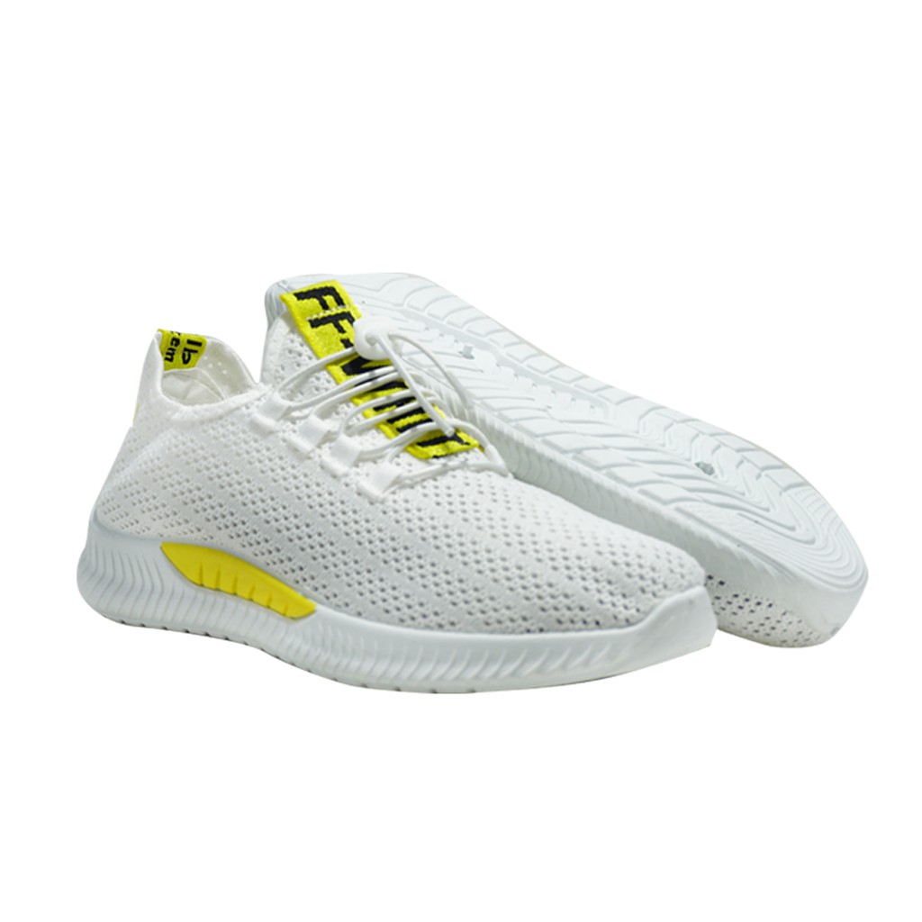 Sepatu Sneakers Pria Dane And Dine -  S0111 Putih Kuning