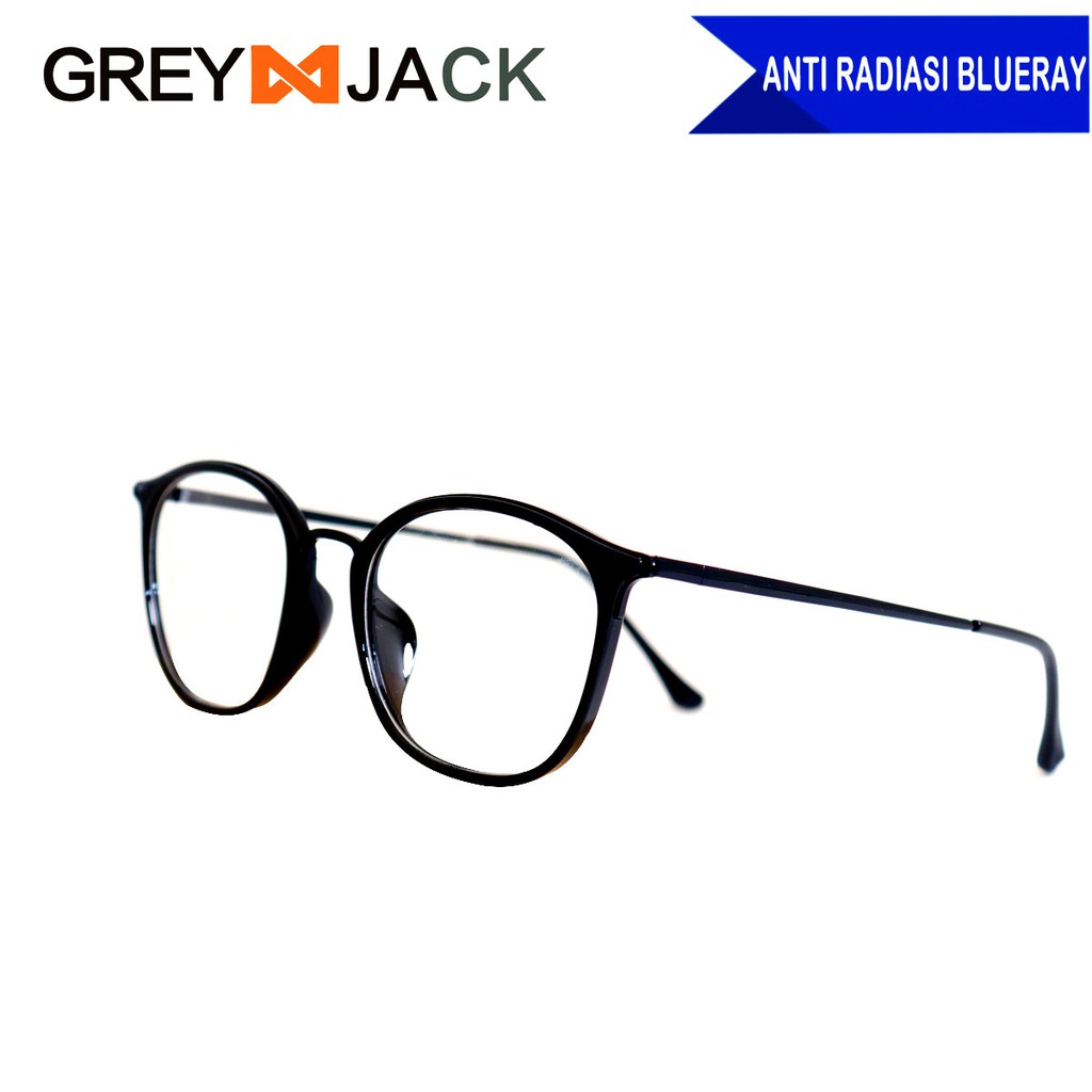 

Grey Jack Frame Kacamata dengan Lensa anti radiasi Blue Ray dewasa Pria dan Wanita bahan TR90 1868