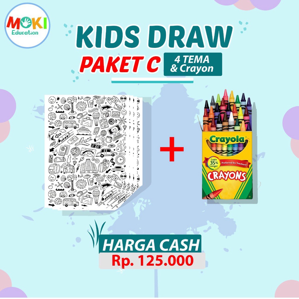 

KIDS DRAW PAKET C (4 TEMA & CRAYON) Multifungsi Modern Spesialis Ruah Minimalis