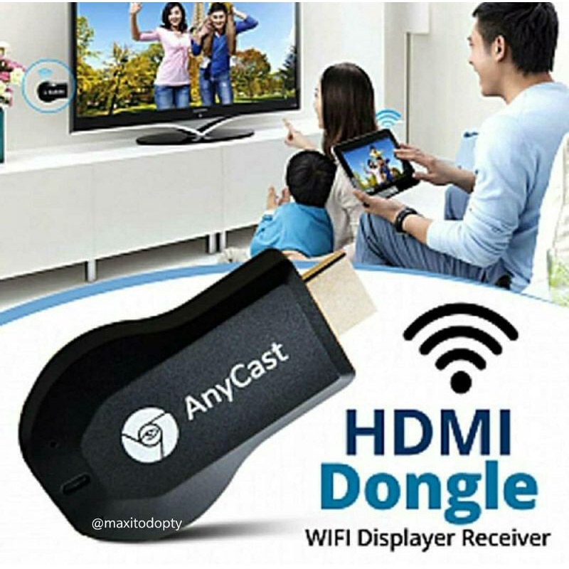 ANYCAST DONGLE HDMI WIRELESS M4 PLUS ORIGINAL / HDMI DONGLE MIRRORING