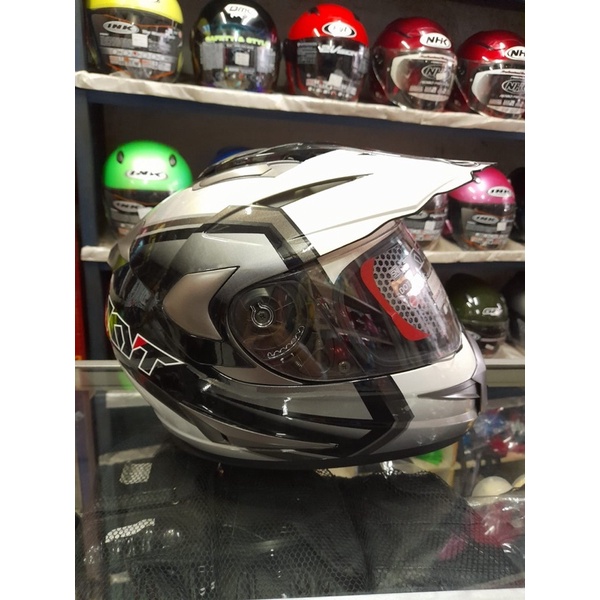 KYT Supermoto Enduro Double Visor R#1 Motif Original