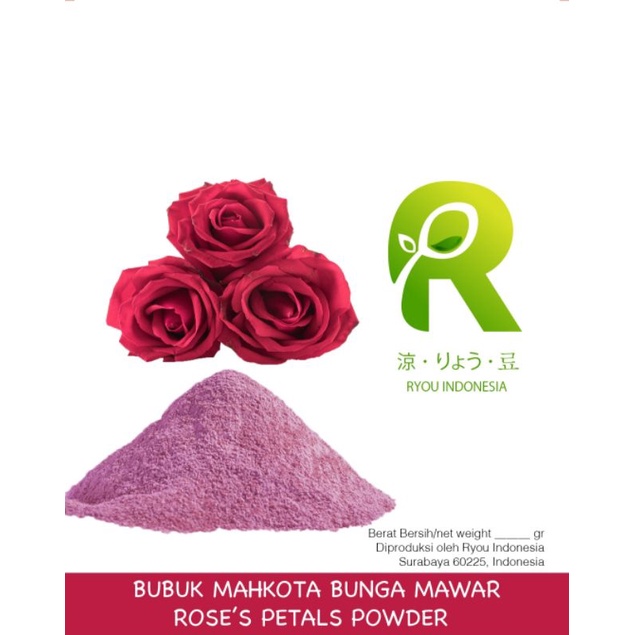 Rose Petal Powder Bubuk mahkota bunga mawar