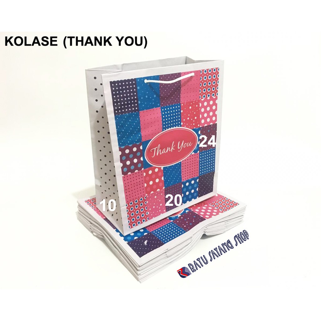 

TAS PAPER BAG KOLASE THANK YOU (20 X 10 X 24)