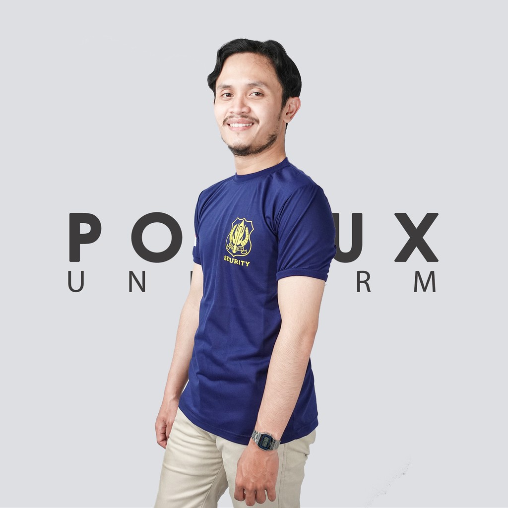 Kaos Dalam Dinas Security / Satpam Tangan Pendek Warna Coklat Hitam Navy Model Slimfit