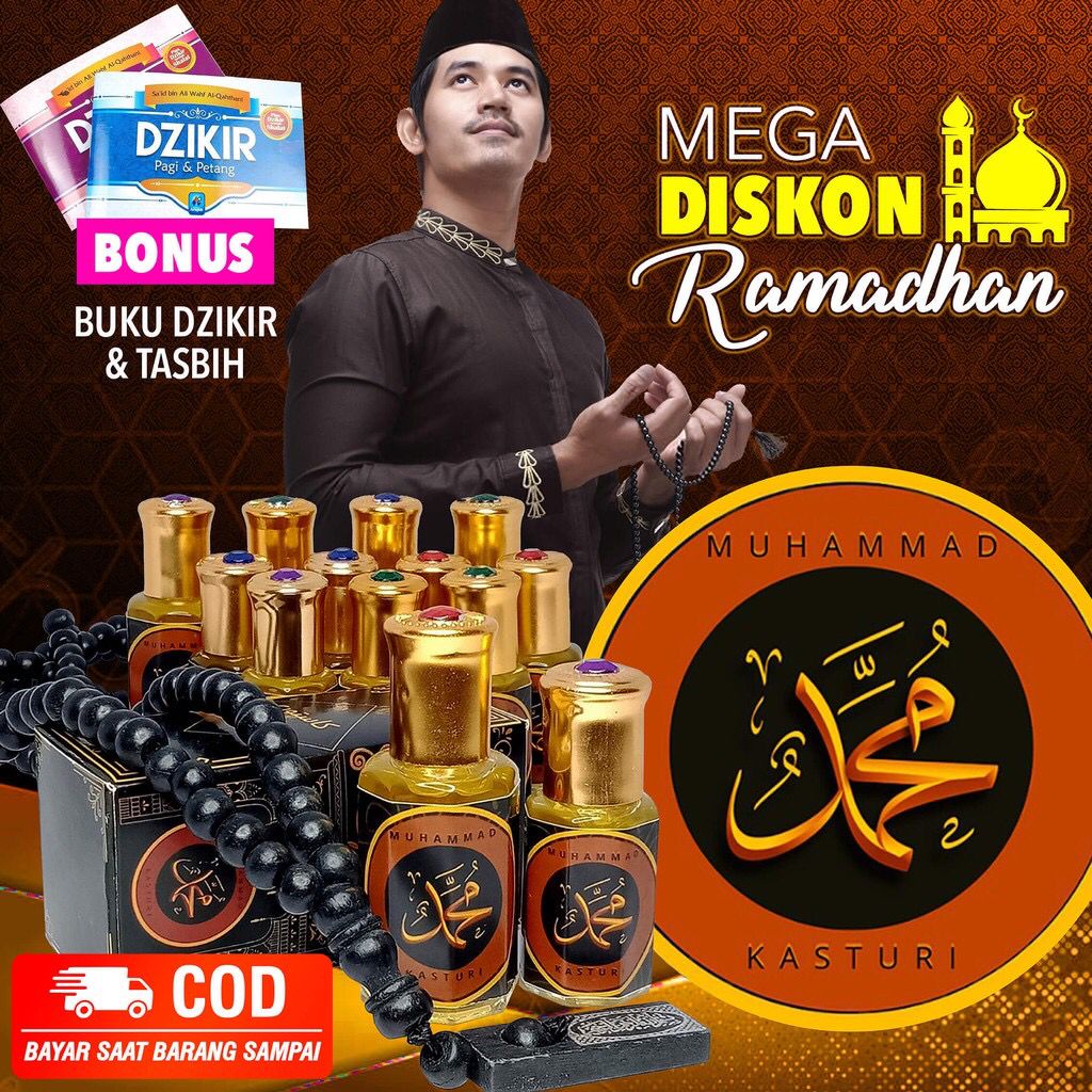 KASTURI MUHAMMAD ORIGINAL 6 ML PARFUM HALAL UNTUK SOLAT