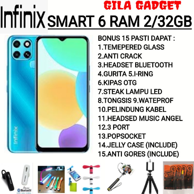 INFINIX SMART 6 RAM 2/32GB ORIGINAL (NFC)