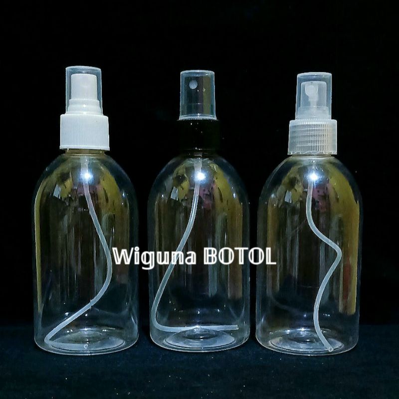 Botol Spray 250ml Oval / Botol Oval 250ml Clear tutup Spray