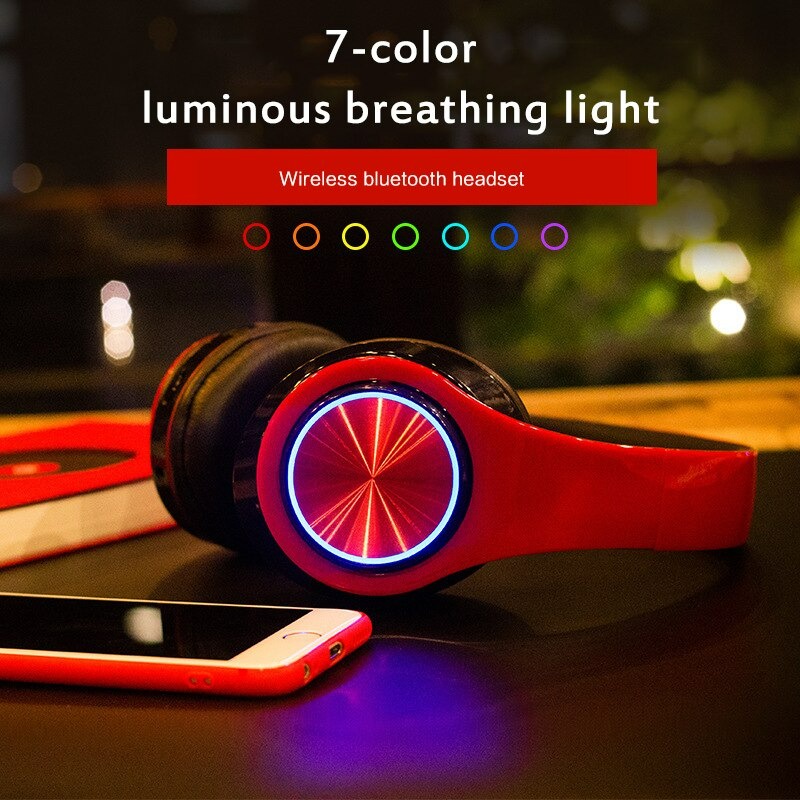 Avvic B39 Wireless Headset LED Headphone HiFi Bass Music Bluetooth 5.3 With Mikrofon Laptop Computer