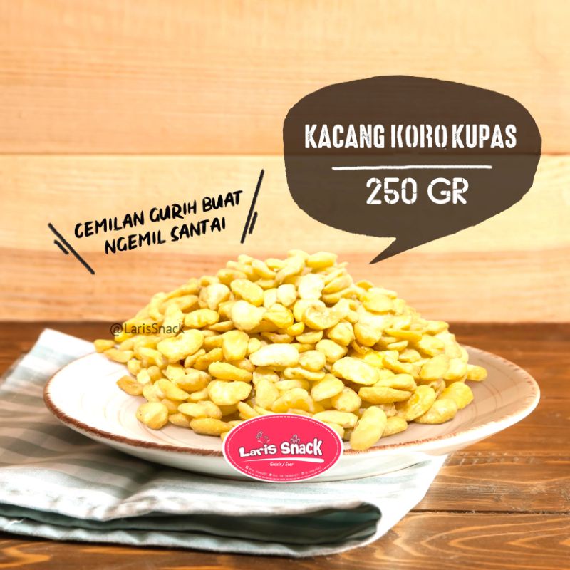 

Kacang Koro Kupas Asin Gurih Renyah Snack Kiloan Curah 250gr