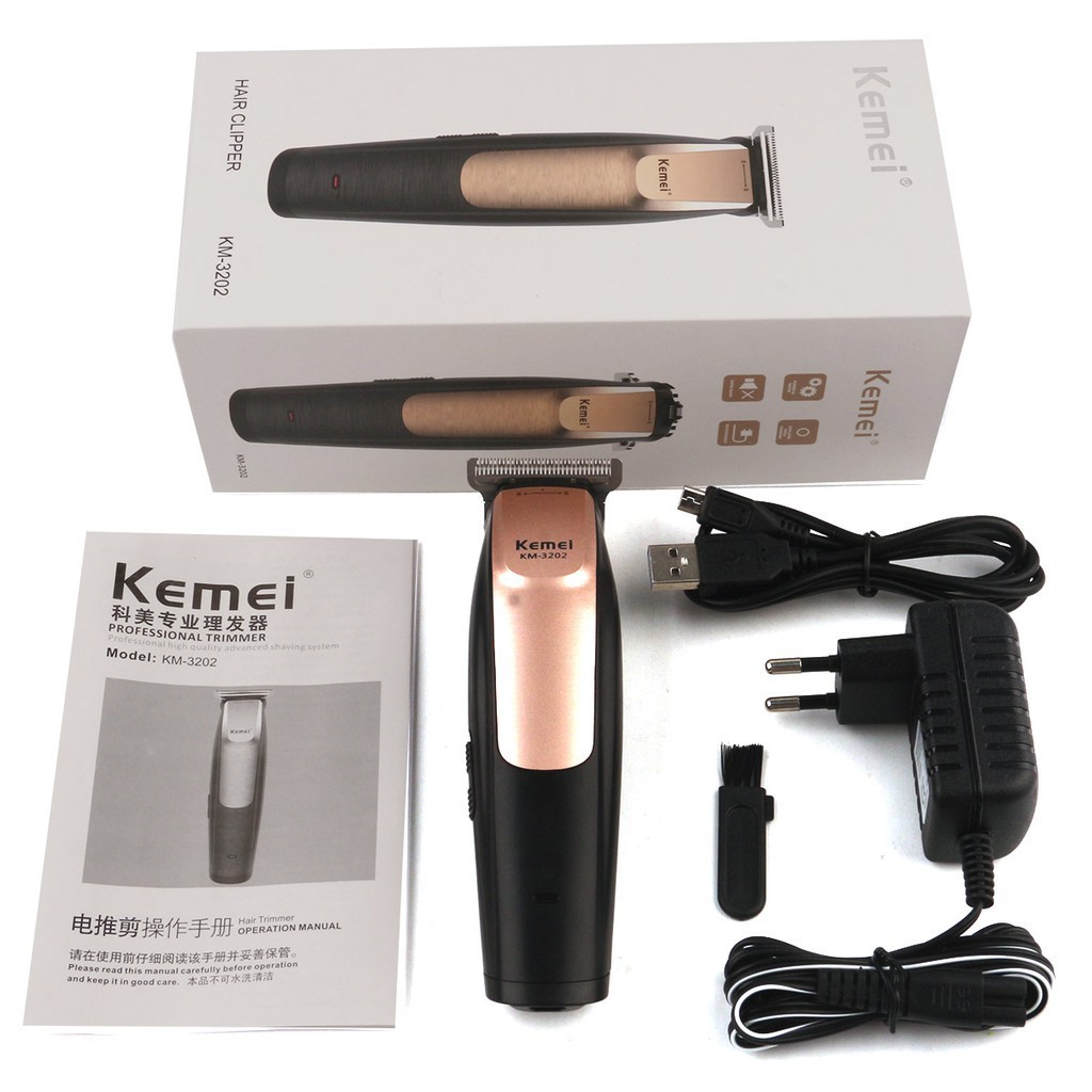 Kemei Trimmer Mesin Cukur Rambut KM-3202 Elektrik Clipper