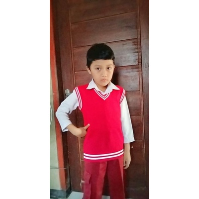 VEST ROMPI RAJUT ANAK SD/BAJU SERAGAM SEKOLAH TERMURAH/BAHAN HALUS TEBAL (PREMIUM)