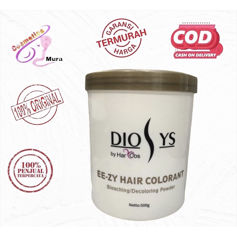 [ 500 gr pot ] diosys bleaching de color - diosys ee-zyhair colorant bleaching pot isi 500 gr