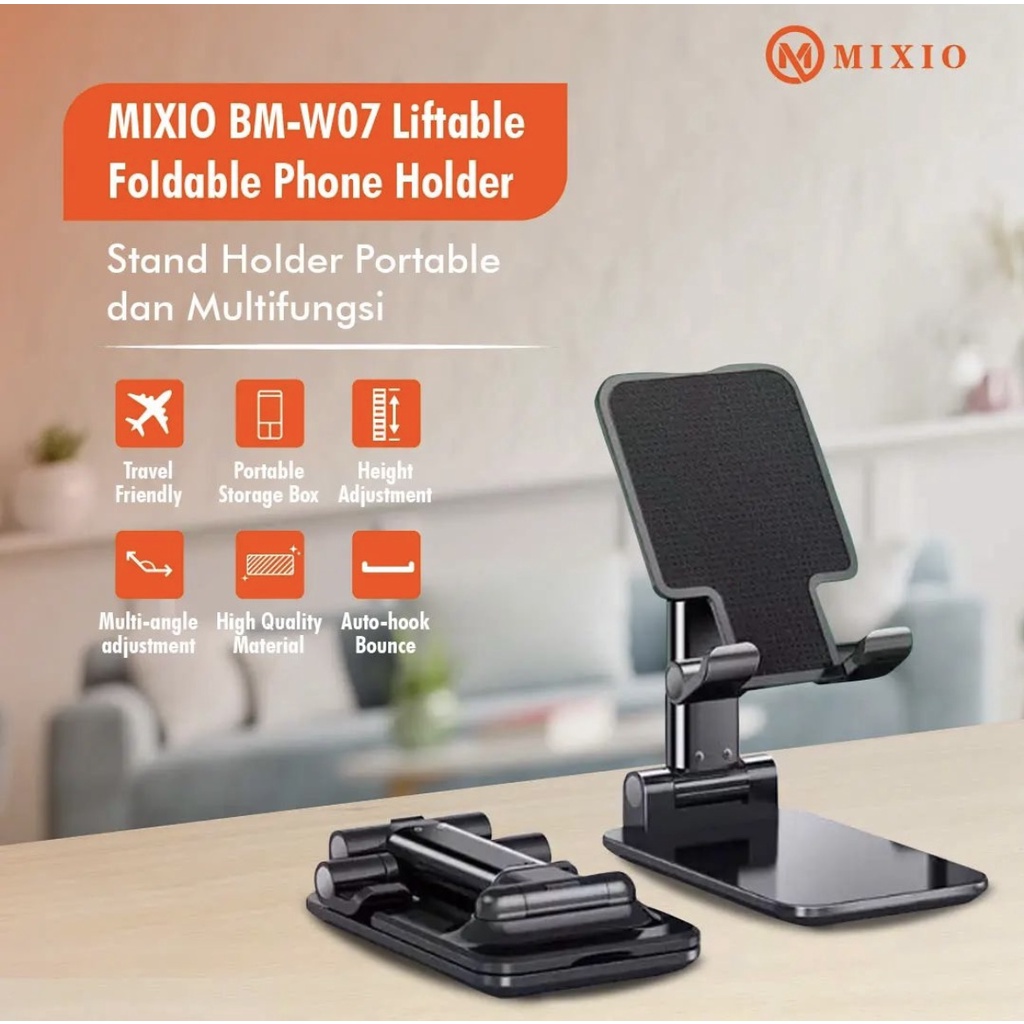 Jual BM-W07 Liftable Foldable Phone Holder Stand HP Di Meja Folding ...