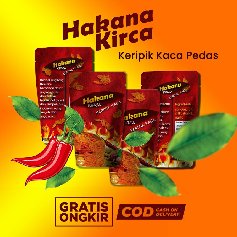 

Keripik Kaca Cemilan Pedas Hakana 80 Gram Enak Dan Gurih