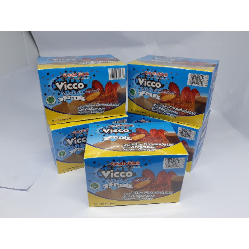 

Vicco Cokelat Bubuk 3 in 1 Milk isi 10sachet by Puslit Koka Jember